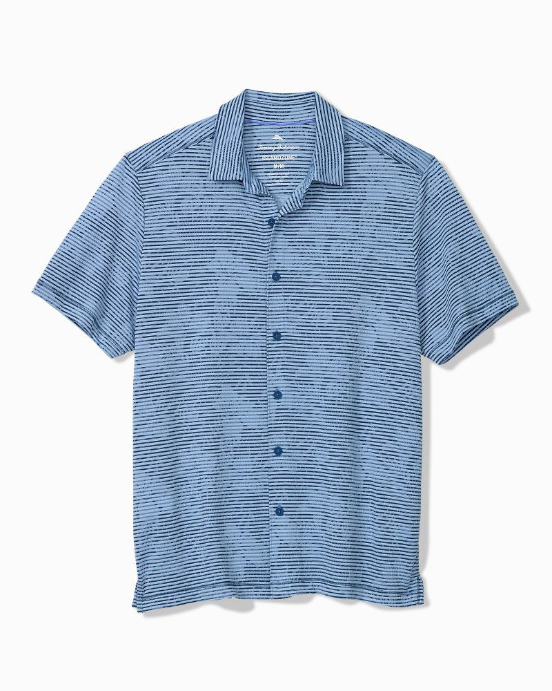 Big & Tall Costa Wave Twilight Canopy IslandZone Camp Shirt - Dark Azzurro
