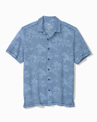 Big & Tall Costa Wave Twilight Canopy IslandZone Camp Shirt - Dark Azzurro
