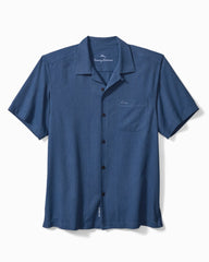 Big & Tall Coastal Breeze Check IslandZone Camp Shirt - Dockside Blue