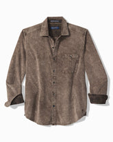 Big & Tall Coastline Cord Stretch Sun Fade Shirt - Brownstone