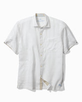Big & Tall Paradise Breezer Linen Short-Sleeve Shirt - White