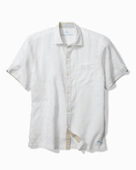 Big & Tall Paradise Breezer Linen Short-Sleeve Shirt - White