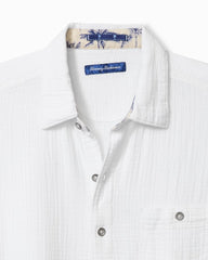 Big & Tall Beachside Cotton Cruiser Shirt - White