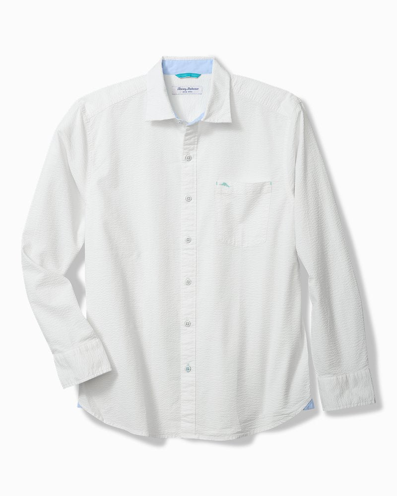 Big & Tall Nova Wave Cotton-Blend Long-Sleeve Shirt - White
