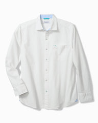 Big & Tall Nova Wave Cotton-Blend Long-Sleeve Shirt - White
