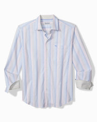 Big & Tall Sarasota Stretch Villa Stripe IslandZone Shirt - Dew Drop