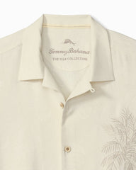 Big & Tall Golden Palms Silk Camp Shirt - Continental