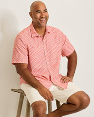 Big & Tall Bahama Coast Tropic Geoscape IslandZone Shirt - Light Havana