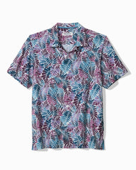 Big & Tall Bahama Coast Palm Mirage IslandZone Camp Shirt - Belle Blue