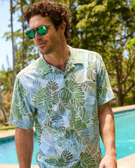 Big & Tall Coastal Ease Jade Jungle IslandZone Camp Shirt - Solitude