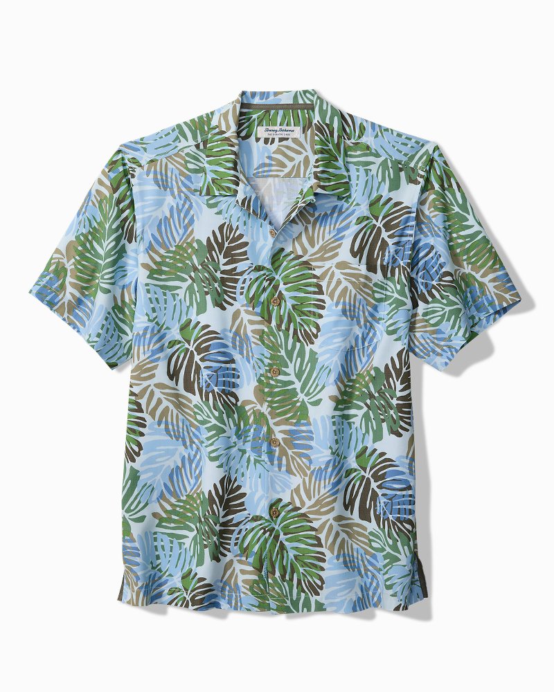 Big & Tall Coastal Ease Jade Jungle IslandZone Camp Shirt - Solitude