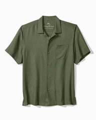 Big & Tall Sip Happens Silk Camp Shirt - Celadon