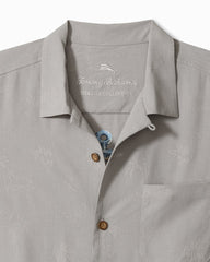 Big & Tall Anchor Management Silk Camp Shirt - Ultimate Gray