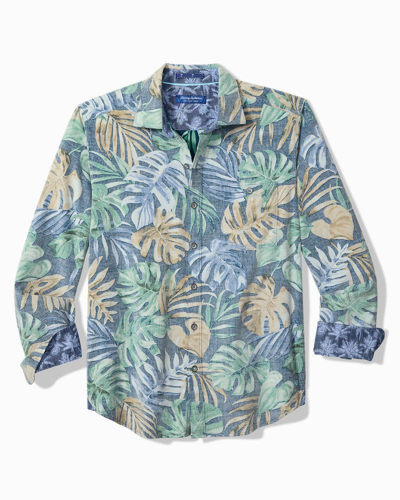 Big & Tall Coastline Cord Jungle Fade Shirt - Sterling Blue