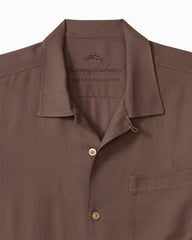 Big & Tall Harbor Luxe Silk Camp Shirt - Desert Plum