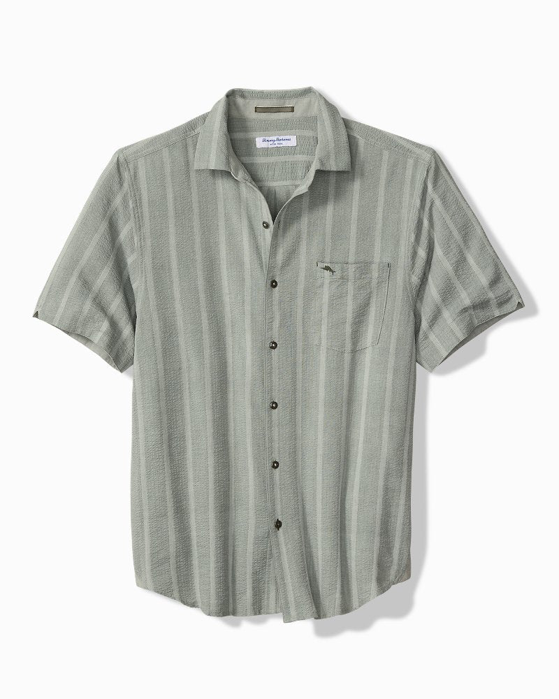 Big & Tall Nova Wave Cotton-Blend Short-Sleeve Shirt - Palm Moss