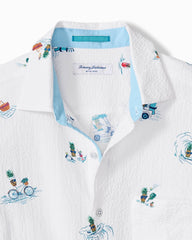 Big & Tall Nova Wave Pineapple Pete Cotton-Blend Shirt - White