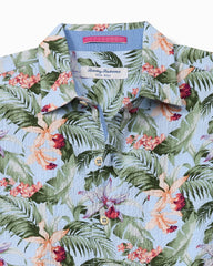 Big & Tall Nova Wave Blue Sky Vines Cotton-Blend Shirt - Dew Drop