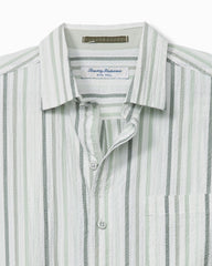 Big & Tall Nova Wave Aloha Stripe Cotton-Blend Shirt - Dusty Sage