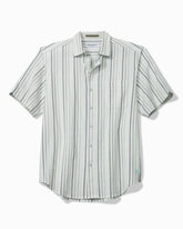 Big & Tall Nova Wave Aloha Stripe Cotton-Blend Shirt - Dusty Sage