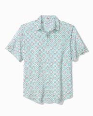 Big & Tall Bahama Coast Retro Palms IslandZone Shirt - Green Spiza