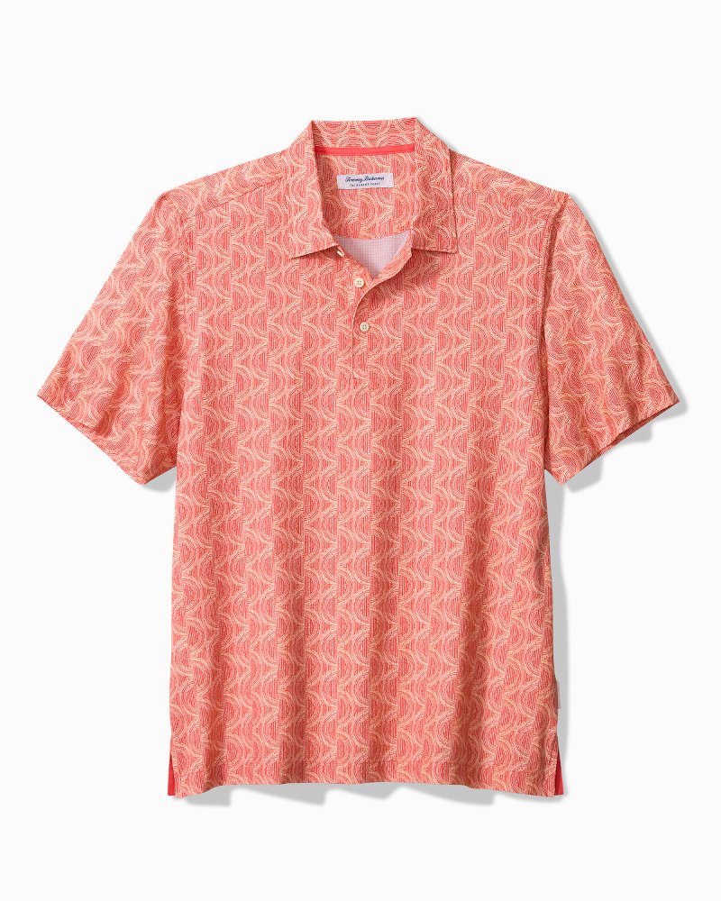 Big & Tall Bahama Coast Wild Waves IslandZone Polo - Desert Poppy