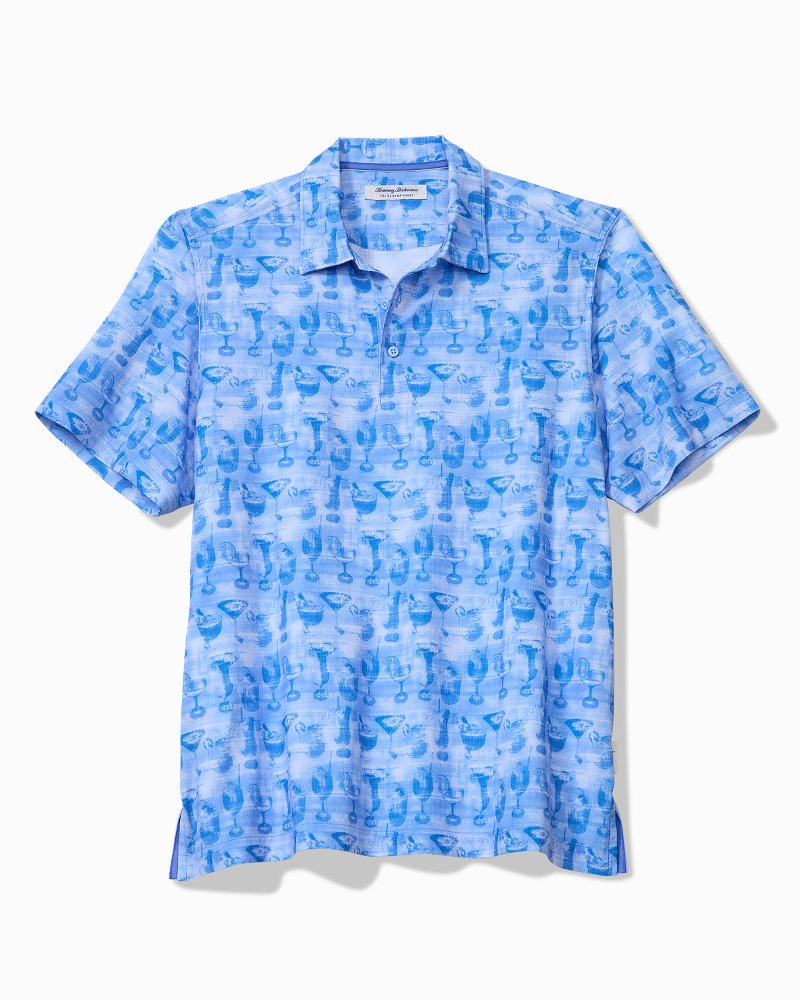 Big & Tall Bahama Coast Fizz Impressions IslandZone Polo - Glacier Blue