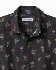 Big & Tall Bahama Coast Neon Sips IslandZone Shirt - Matte Black