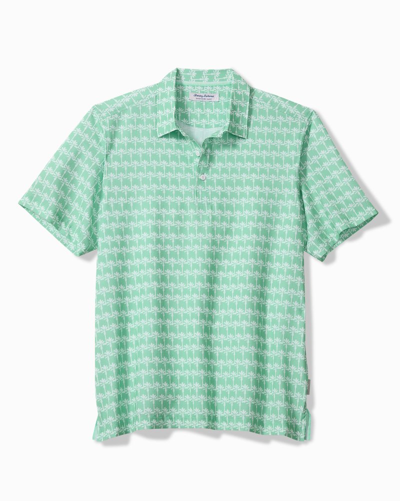 Big & Tall Bahama Coast Palm Reader IslandZone Polo - Mint Mojito