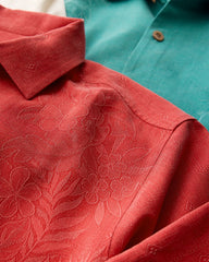 Big & Tall Kona Luxe Border Silk Camp Shirt - Baked Apple
