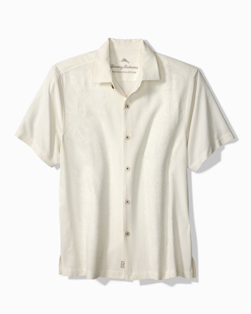 Big & Tall Kona Luxe Border Silk Camp Shirt - Continental