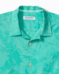 Big & Tall Coastal Ease Botanic Loom IslandZone Camp Shirt - Blue Freeze