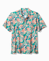 Big & Tall Bahama Coast Wild Vines IslandZone Shirt - Largo Teal