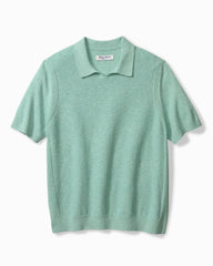 Big & Tall Capri Cove IslandZone® Sweater Polo - Aquifer Heather