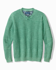 Big & Tall Saltwater Textured Abaco Sweater - Azure Water