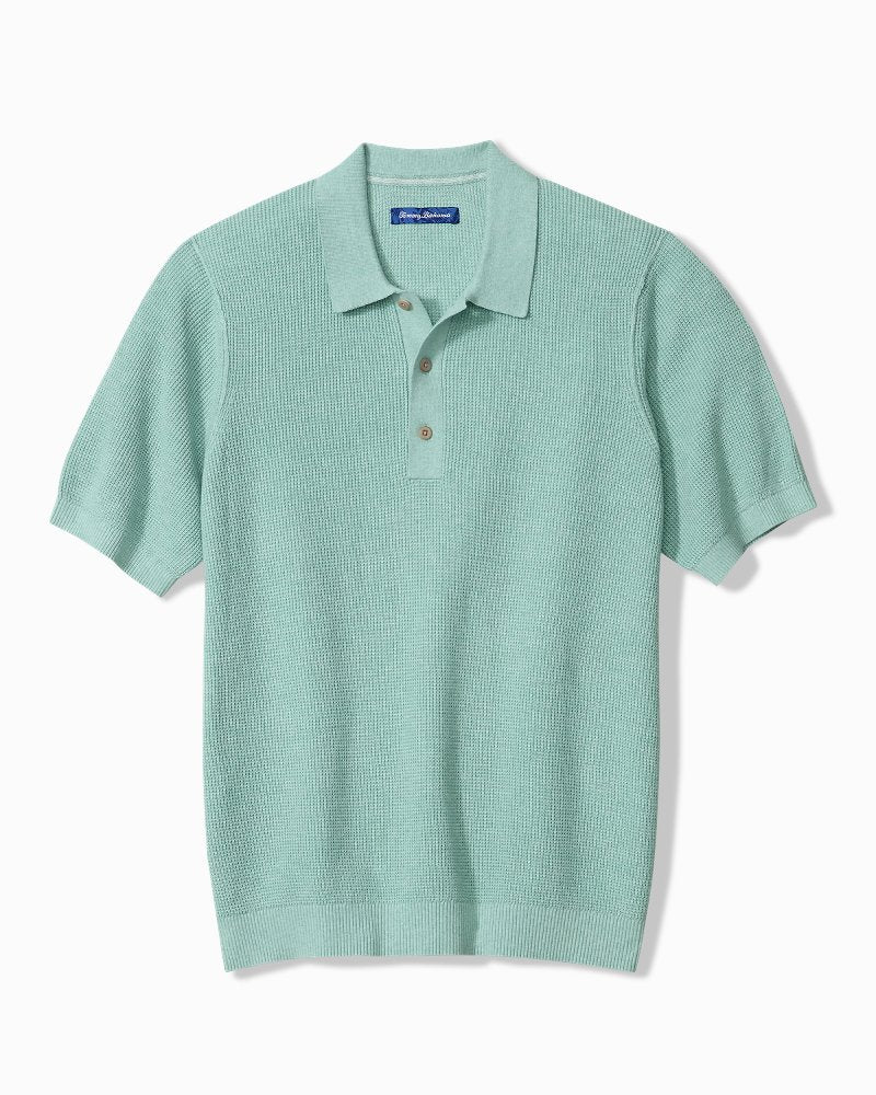 Big & Tall Playa Blanca Sweater Polo - Breeze