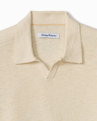Big & Tall San Clemente Cotton-Blend Sweater Polo - Ivory Cream