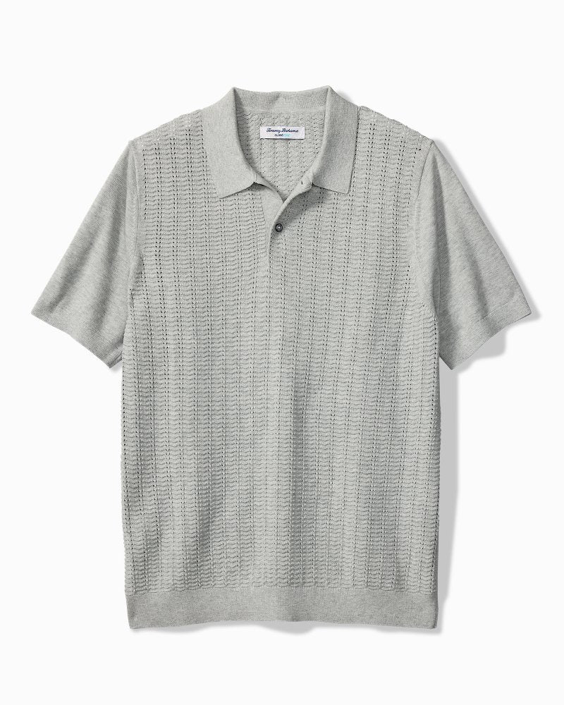Big & Tall Coolside Sun Bliss IslandZone Polo - Light Grey Heather