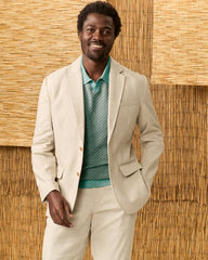 Big & Tall Latigo Beach Linen-Blend Blazer - Stone Khaki