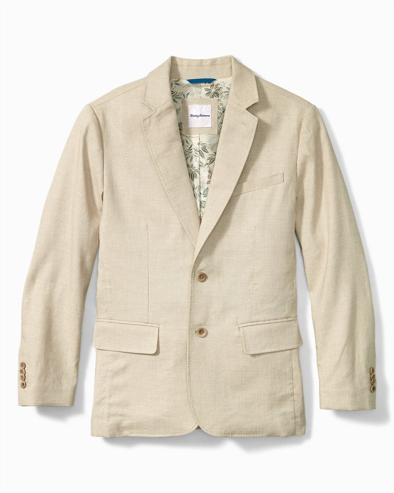 Big & Tall Latigo Beach Linen-Blend Blazer - Stone Khaki