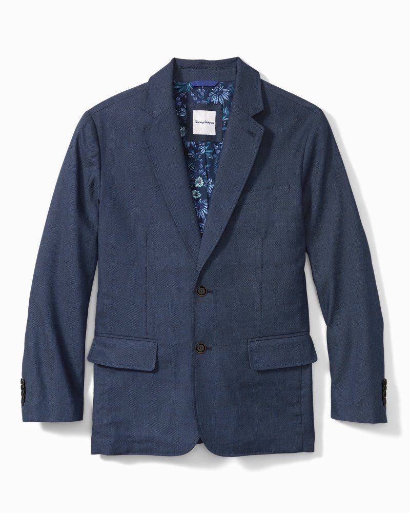 Big & Tall Latigo Beach Linen-Blend Blazer - Navy