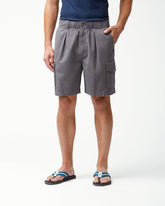 Big & Tall Bahama Survivor E-Waist Cargo Shorts - Fog Grey