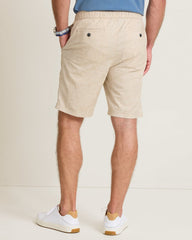 Big & Tall Riviera Shore Stretch-Linen E-Waist Shorts - Natural