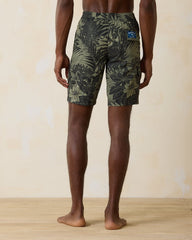 Big & Tall Baja Santiago Palms Boardshorts - Black