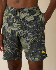 Big & Tall Baja Santiago Palms Boardshorts - Black