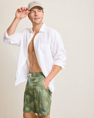 Big & Tall Baja Palmero Boardshorts - Army Green