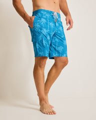 Big & Tall Baja Palmero Boardshorts - Blue Allure