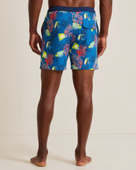 Big & Tall Naples Fishanado Swim Trunks - Victoria Blue