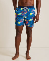 Big & Tall Naples Fishanado Swim Trunks - Victoria Blue