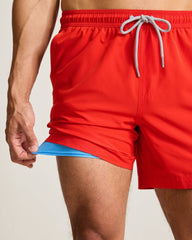 Big & Tall Naples Valley Swim Trunks - Red Tulip